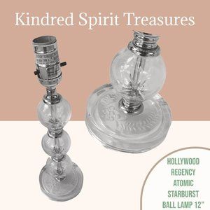 Mid Century Hollywood Regency Ball Lamp Atomic Sta